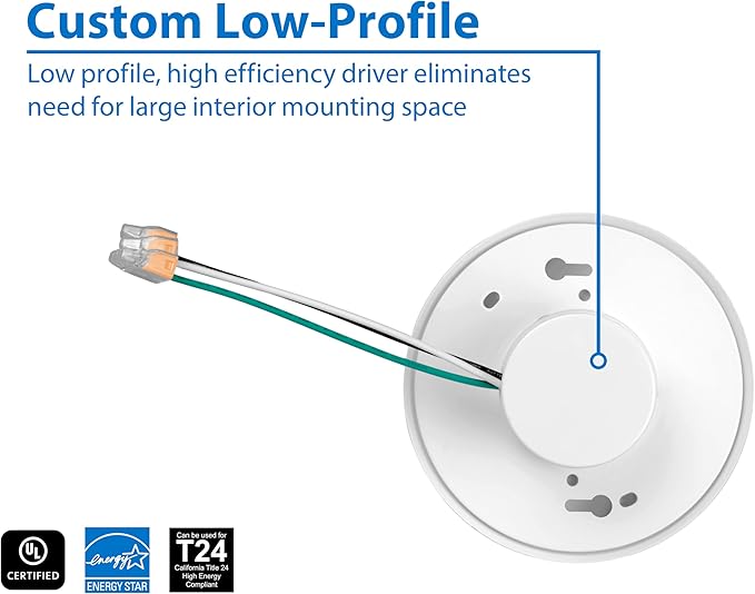 SureFit(v3) LED Flush Mount Ceiling Light, 3000K with Round Oil-Rubbed Bronze Trim (DLF301203KRDOB)