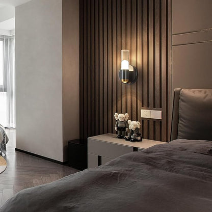 Modern Wall Sconces Black Wall Lamp Sconces Wall Lighting LED Wall Lights Wall Decor, Indoor Up and Down Wall Lamp for Bedroom Bathroom Stair Entryway