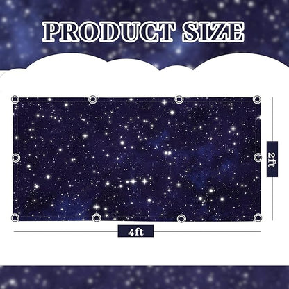 Patelai 8 Pack Fluorescent Light Covers for Classroom Ceiling 4 x 2 Feet Magnetic Light Covers Filter for Office School Drop Ceiling Supplies(Starry Style)