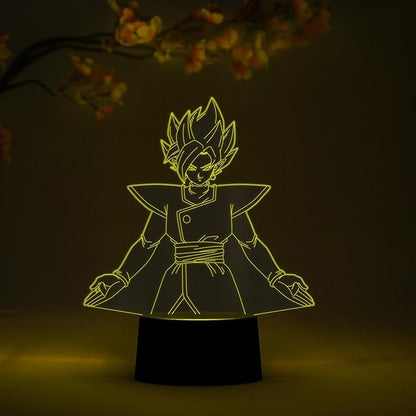 Otaku Lamps Fuzed Zamasu Dragon Ball Super – Anime Lamp Figure Night Light, 16 Color RGB LED – Remote, 3D Anime Room Décor Gift for Otaku