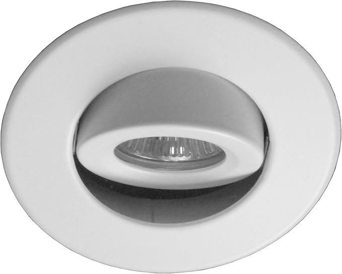 NICOR Lighting 4 inch White Recessed Gimbal Trim for MR16 Bulb (14558WH) - (Bulb Not Included)