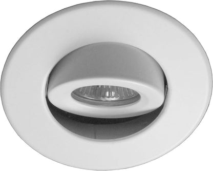 NICOR Lighting 4 inch White Recessed Gimbal Trim for MR16 Bulb (14558WH) - (Bulb Not Included)