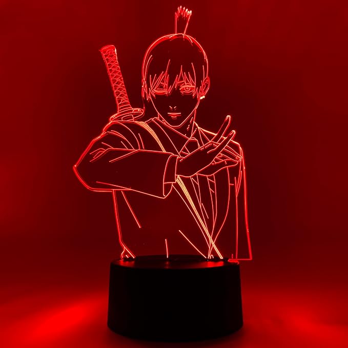 Otaku Lamps AKI Chainsaw Man – Anime Lamp Figure Night Light, 16 Color RGB LED – 3D Anime Room Décor Gift for Otaku