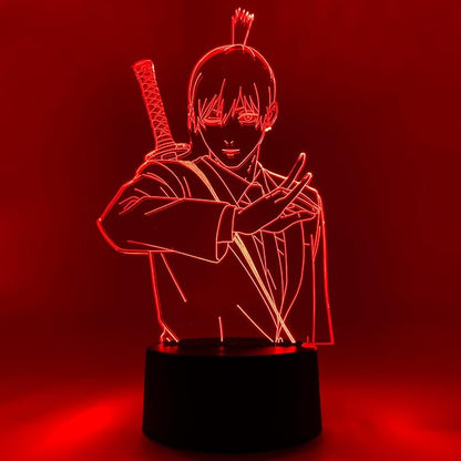 Otaku Lamps AKI Chainsaw Man – Anime Lamp Figure Night Light, 16 Color RGB LED – 3D Anime Room Décor Gift for Otaku
