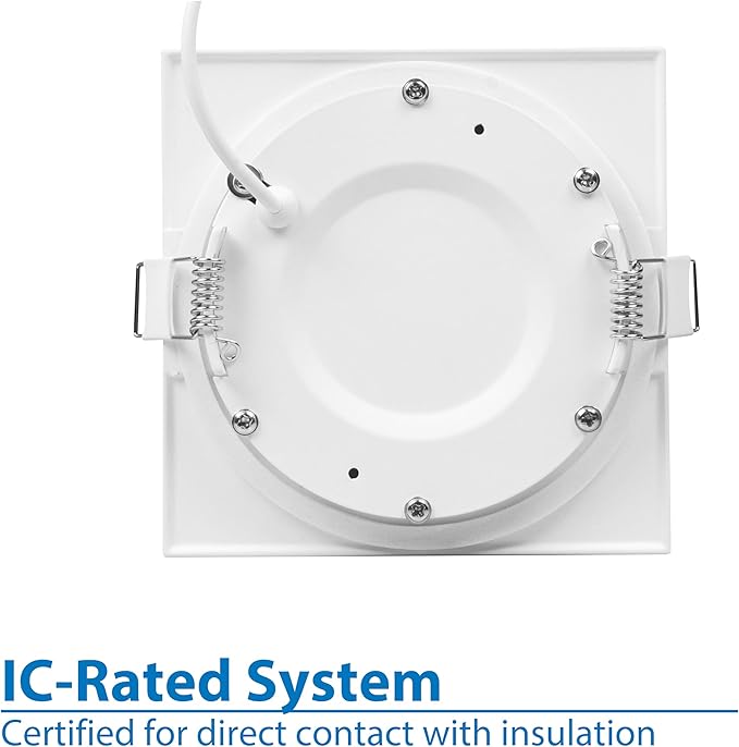 NICOR Lighting REL Selectable 4 in. Square Remodel LED Downlight Kit (24 Pack) (REL41120SSQWH-24PK), White