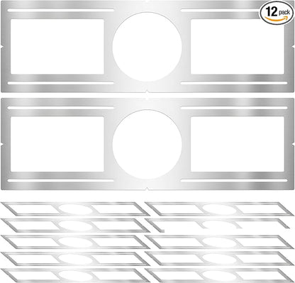 New Construction Mounting Plate, 6 Inch, LED Recessed Lighting Housing Kits, Flat Steel Rough in Bracket Fixture for LED Light Bar, 12PC Shallow Recessed Lighting Housing Plate
