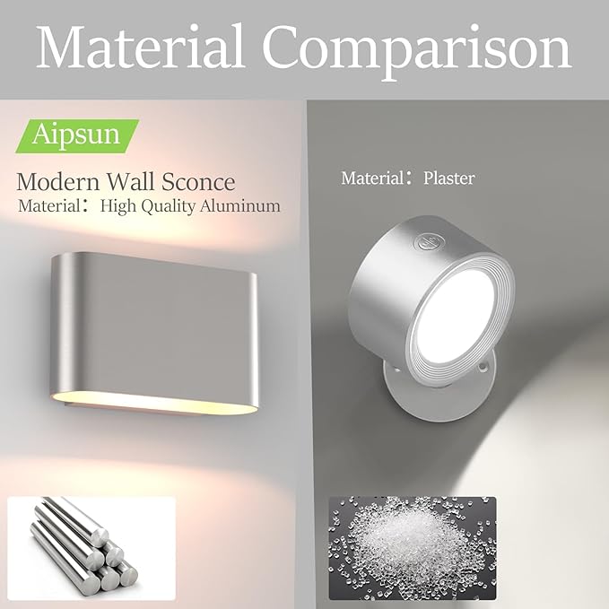 Aipsun Nickel Modern LED Wall Sconces 4 Packs Indoor Wall Lights Hardwired Up and Down Wall Mount Light for Living Room Bedroom Hallway Corridor Conservatory Warm White 3000K(with G9 Bulbs)