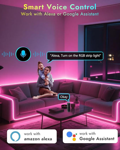 RGBW COB Led Light Strip 32.8FT/10M, 12mm Flexible Led Tape Light 6720LEDs, 24V/8A, COB Led Light 3000K/5000K Dimmable, Bright Smart Led Strip Lights for Bedroom, TV Backlight
