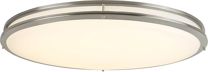 Design House 32 Inch Owens Integrated LED Ceiling Light, Dimmable, Bed Hall Kitchen Entry, Brushed Nickel – Design House, 587261