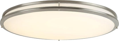 Design House 32 Inch Owens Integrated LED Ceiling Light, Dimmable, Bed Hall Kitchen Entry, Brushed Nickel – Design House, 587261