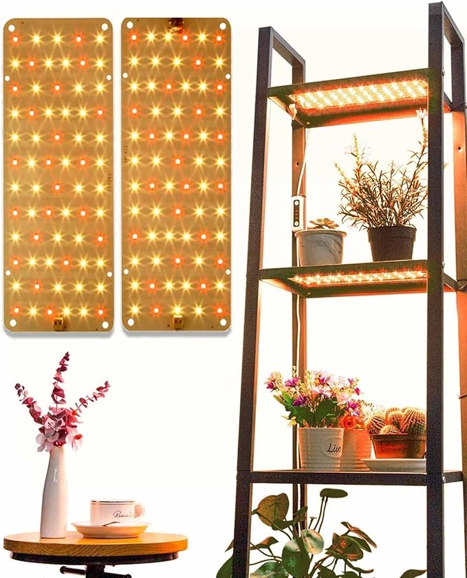 Panel Grow Light for Indoor Plants, 20W Ultra-Thin Full Spectrum LED Grow Light for Shelf & Cabinet, Dimmable with 6/12/16H Timer, Warm White, 1-Pack