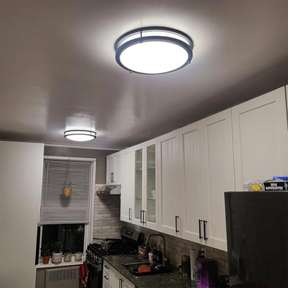 Kalium LED Ceiling Light with Remote 2 Pack 10 Inch Flush Mount Ceiling Light Fixture,18W 3000K-6000K Adjustable Color Temperature,Dimmable Lighting Fixtures for Kitchen Bedroom Hardwired Installation