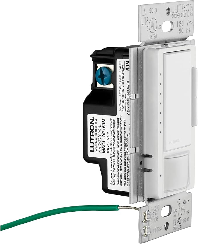 Lutron Maestro LED+ Motion Sensor/Dimmer Switch | 150W LED | Single Pole/Multi-Location | MSCL-OP153M-HT | Hot