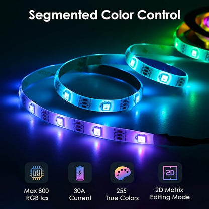 WLED Controller ESP32 with Microphone, Addressable LED Controller for RGB RGBW Light Strip WS2812B SK6812 WS2811 TM1814 WS2813 WS2815 5-24V ESP32