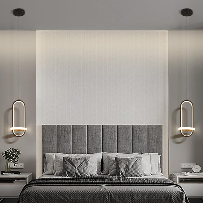 Brikey Black LED Hanging & Pendant Light, Dimmable Lamp for Living Room, Dining Room, Bedside