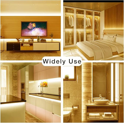 DAYBETTER COB LED Strip, 16.4 ft Warm White LED Strip Lights, Dimmable LED Light Strip 3000K, 24V, 1600LEDs, 2835 Flexible LED Lights for Bedroom, TV, Kitchen Cabinet, Closet