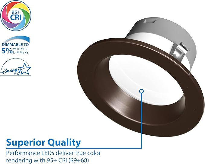 DLR4(v6) 4-inch Oil-Rubbed Bronze Selectable Recessed LED Downlight (DLR4607120SOB)