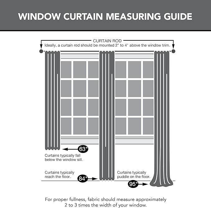 Clean Window Twill Stripe Anti-Dust Allergy/Pet Friendly Anti-Dust Sheer Curtain Panel, 52" x 63, Black/Linen