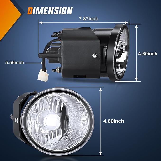 Nilight Fog Light Assembly Compatible with 2000 2001 Nissan Maxima 2002 2003 Sentra&Frontier 2004 Xterra Clear Lens Lamps Replacement