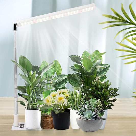 Standing LED Plant Light，Adjustable T10 Grow Light Bar, Full Spectrum Plant Grow Lamp on Stand for Indoor Plants Seed Starting, Seedlings, Veg, Flower