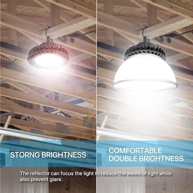 HYPERLITE 60 Degree PC Reflector ONLY for Hero Series LED High Bay Light 4-Pack (Milky Reflector with Cover)