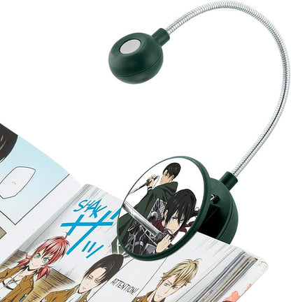 WITHit Clip On Book Light – Dimmable LED Reading Light for Books and eBooks, Reduced Glare, Portable, Cute Bookmark Light for Kids & Adults, Batteries Included (Levi/Mikusa, Attack on Titan)