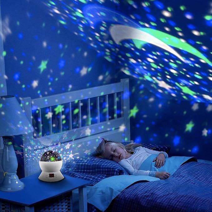 Kids Star Projector Night Light, Star Night Light Projector for Kids, Ceiling Stars Projection Lamp with Timer, 360° Rotating Night Light for Bedroom, Birthday Gift for 3 4 5 Year Old Girls Boys