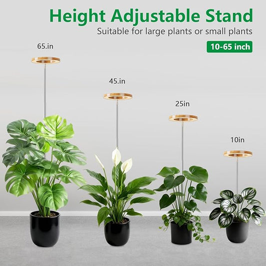 2 Packs Plant Grow Light,Grow Lights for Indoor Plants,80 LEDs Full Spectrum Plant Lights for Indoor Growing with 6/12/16H Timer-WG2