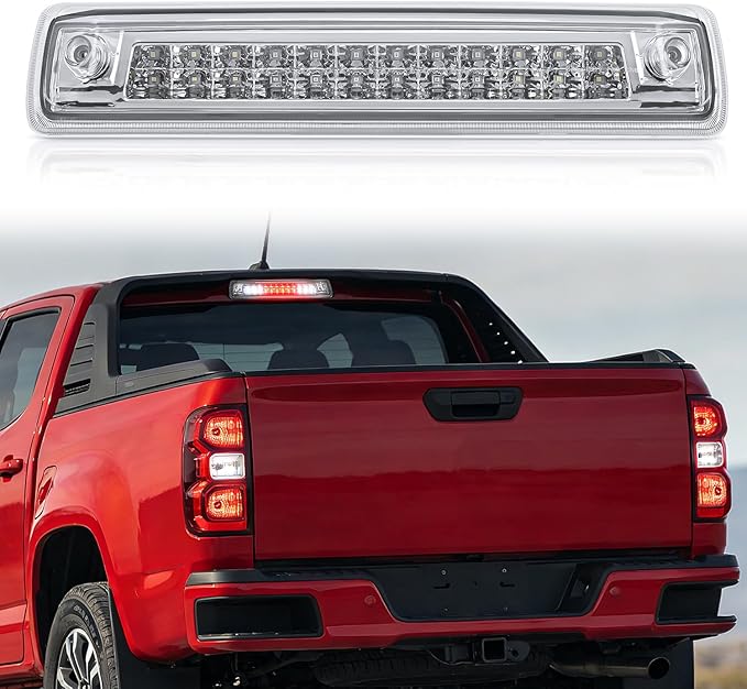 Nilight Third Brake Light Tail High Mount 3rd Stop Lights Clear Lens Compatible with Chevy Colorado and GMC Canyon 2015 2016 2017 2018 Van SUV Rear Center Cab Lamp