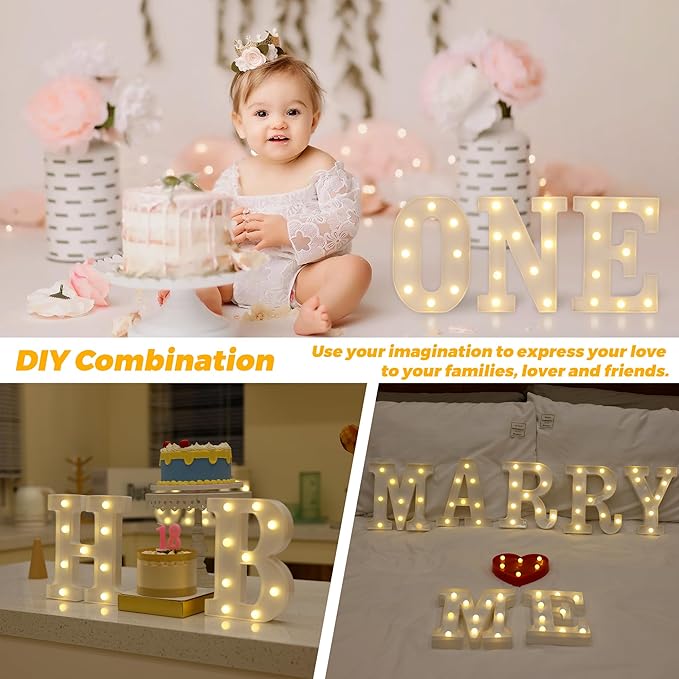 LED Marquee Sign Light Up Letters, Alphabet Light Up Letters Sign, Battery Powered LED Letter Lights for Night Light, Wedding, Birthday, Party, Christmas or Home Decor (Letter L)