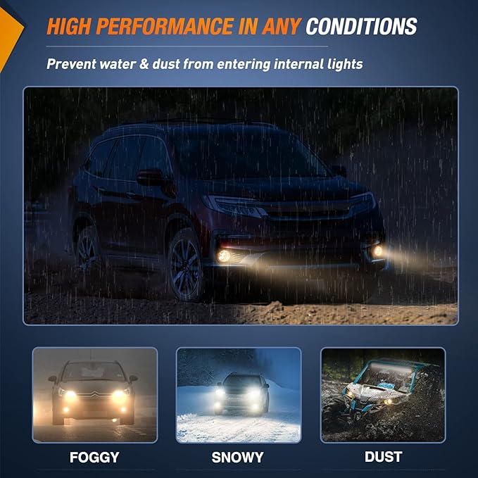 Nilight Fog Lights Assembly Compatible with 2013 2014 2015 2016 2017 2018 2019 2020 Honda City CRV CRZ Civic Crosstour Ram Promaster Jeep Cherokee Compass Acura TSX ILX RDX Chrysler
