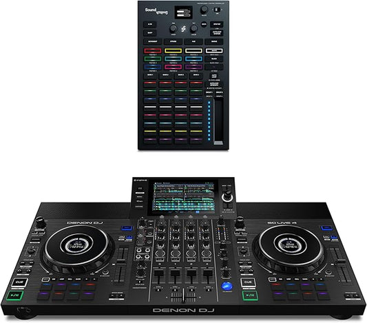 Denon DJ SC Live 4 DJ Controller and DMX Lighting Controller for Live Music, DJ sets, Events, Music production