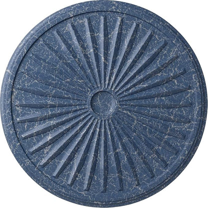 Ekena Millwork CM33LEAMC 33 1/8"OD X 3 1/2"ID X 1 3/8"P Leandros Ceiling Medallion Fits Canopies Up To 5", Americana Crackle