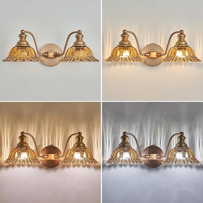 XIEDUN Tea 2 Light Vanity Light Bathroom Light Vanity Lights for Bathroom Vanity Light Fixtures
