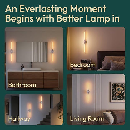 ALAMPEVER Modern Linear Wall Sconce with LED Bulb Included, Dimmable Minimalist Wall Light for Bathroom, Bedroom, Living Room & Hallway, 1 Pack