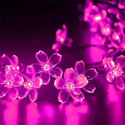 JACUXLSS Pink Cherry Blossom Flower Lights String Indoor Decor, 33Ft 100 LED Decorative Hanging Hot Aesthetic Fairy Floral Lamp for Bedroom Decorations When Valentine's Day, Wedding Party, Christmas