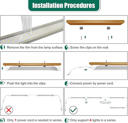 SZHLUX 6 Pack LED Shop Light 4FT 60W, 8700LM, Linkable Utility Ceiling Light 5000K Daylight White for Garage, Super Bright Integrated Lights, Under Cabinet