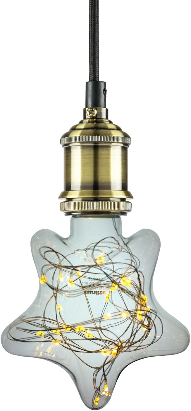 Sunlite 81194-SU LED Decorative String Light Bulb Star Shaped Lightbulb, 1 Pack, Warm White