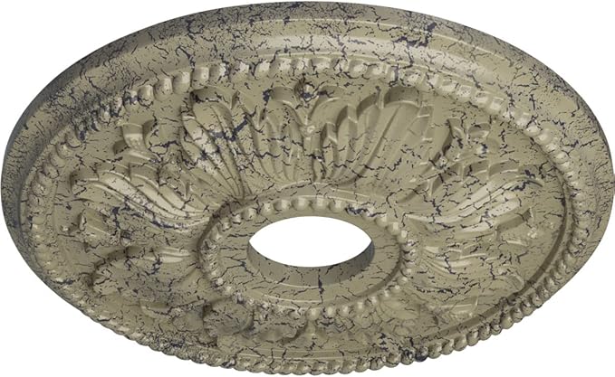 Ekena Millwork CM18ED1CSC Edinburgh Ceiling Medallion fits Canopies up to 5 1/8, Castle Stone Crackle