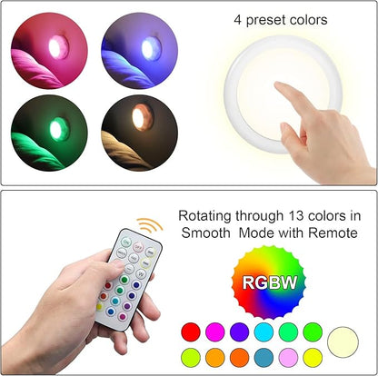 Small Focus Lights Battery Operated Spotlight Indoor for Decoration and Artwork Display and Battery Operated LED Puck Lights with Remote