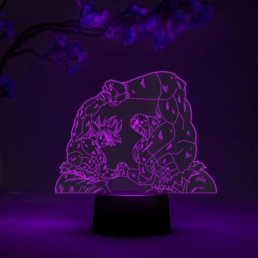 Otaku Lamps Goku vs Jiren Dragon Ball Super – Anime Lamp Figure Night Light, 16 Color RGB LED – Remote, 3D Anime Room Décor Gift for Otaku
