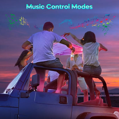 Winzwon Led Lights for Car Accessories Interior, Gifts for Mothers Day Him Her Men Women Teen Boys Girls, APP Control with USB Port Color Change Lights for Truck Decor