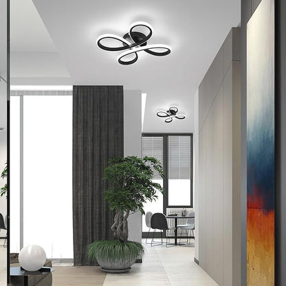 ADISUN Modern LED Ceiling Light, 6000K Semi Flush Mount Ceiling Light Fixture for Living Room, Bedroom, Corridor, Aisle, Hallway - Indoor Lamp, 2 Pack