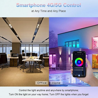 5 in1 WB5 2.4GHz WiFi PWM LED Controller Compatible with Alexa/Google Home/Tuya Smart Life APP Control for Dimming CCT RGB RGBCCT RGBW LED Strip Match WR01RF WR02RF etc RF Remote