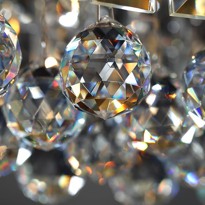 Large Modern Crystal Chandeliers for Dining Room Light Fixture, 13-Light Gold Rectangle Chandelier Ceiling Light for Kitchen Island Living Room, L59 Inch