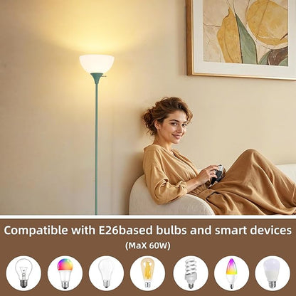 RISLG Standing Lamp, Floor Lamp, Dimmable Floor Lamps for Living Room Bedroom Study Office Kid’s Room (Green)