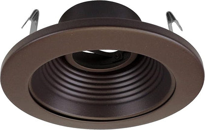 NICOR Lighting 4 inch Oil-Rubbed Bronze Recessed Baffle Trim for MR16 Bulb (14002OB-OB)