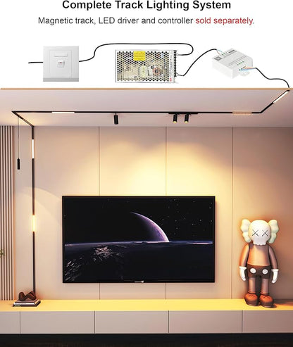 LED Spotlight Pendant Downlight Lamp Head, 24V Magnetic Track Lighting Pendans Light, 7W LED Lamp,Smart Control via App, Remote & Voice, Dimmable & CCT 2700K-6000K, Beam Angle 24°