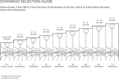 Progress Lighting AirPro Collection 24 in. Ceiling Fan Downrod in Vintage Brass
