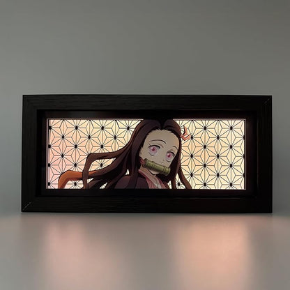 Nezuko Light Box - Demon Slayer – Anime Lamp Figure Night Light – 3D Anime Room Décor Gift for Otaku